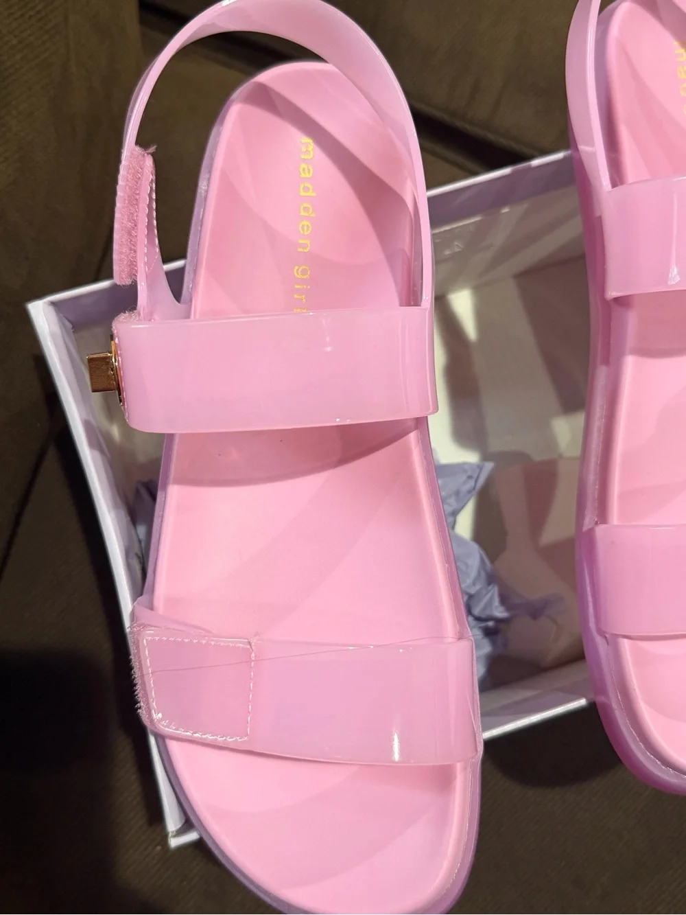 Madden Girl MJULS-J Pink Jelly Sandals Size 5M NWB